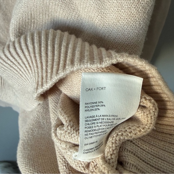 OAK + FORT Beige Turtleneck Sweater - Picture 5 of 5